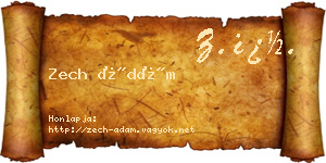 Zech Ádám névjegykártya